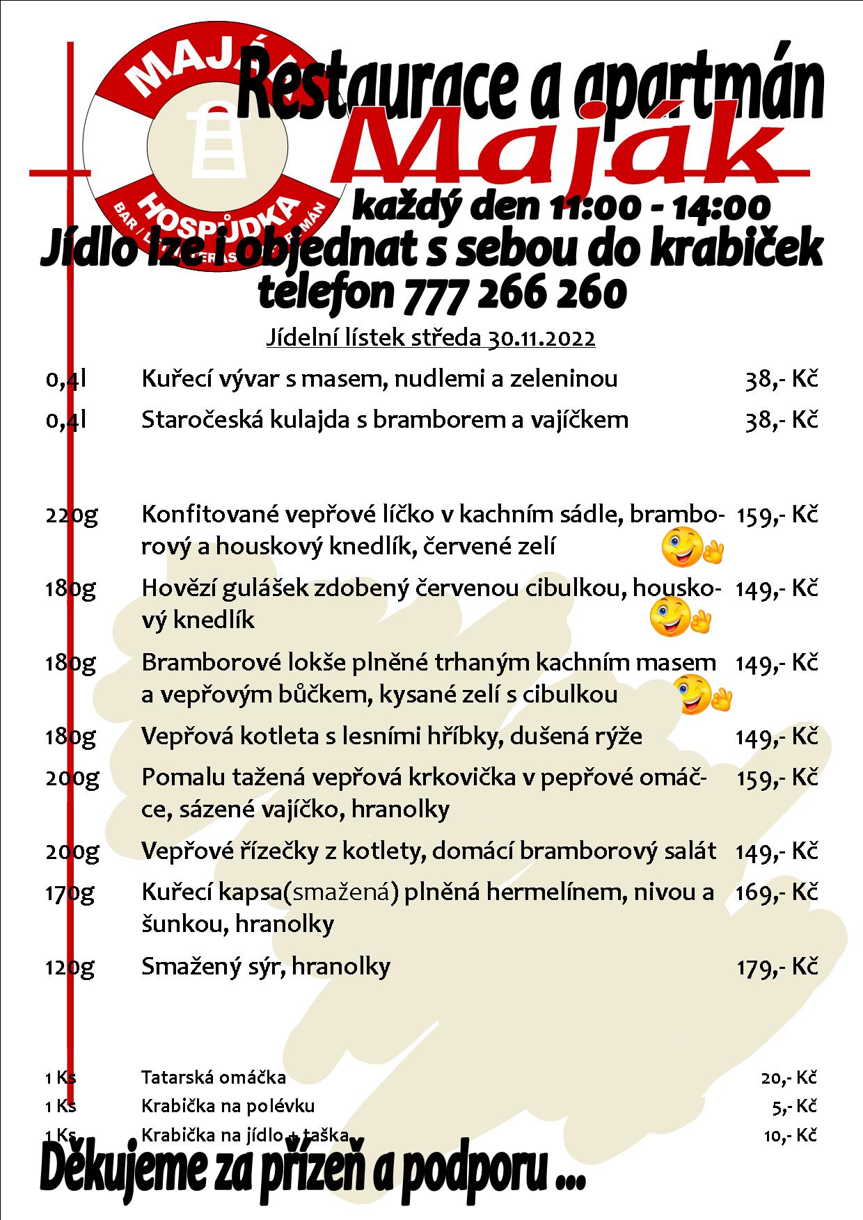 WEB jídelák