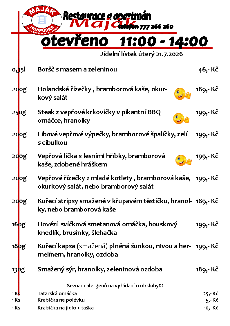 WEB jídelák